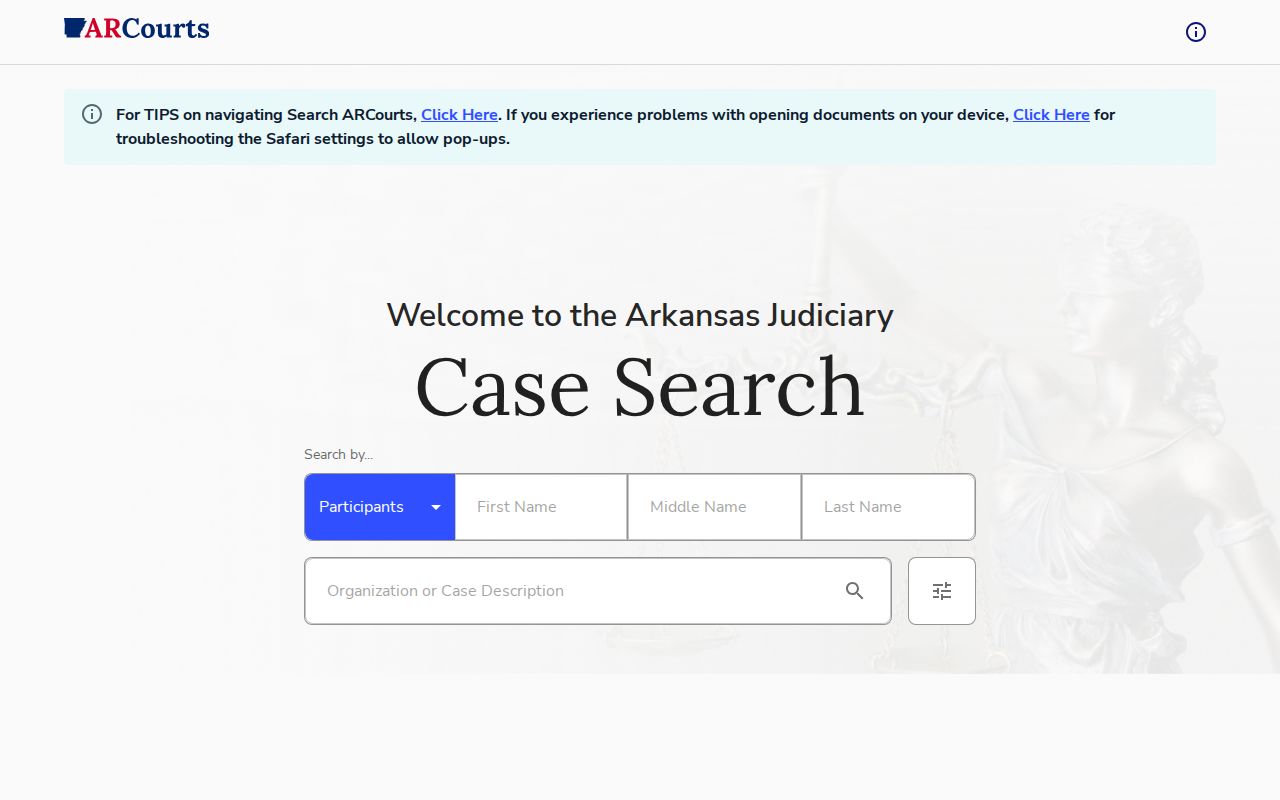 Hempstead County arrest case and court disposition search